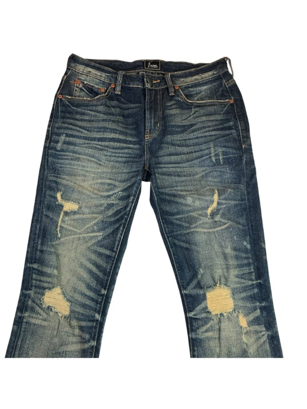 Remix By Rock Revival Slim Straight Distressed Vintage Blue Jeans Womens 30 - Picture 6 of 11